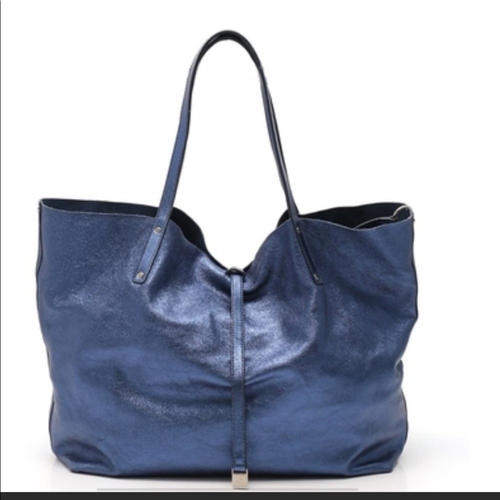 TIFFANY blue metallic reversible tote. Great condition.. Dust bag included